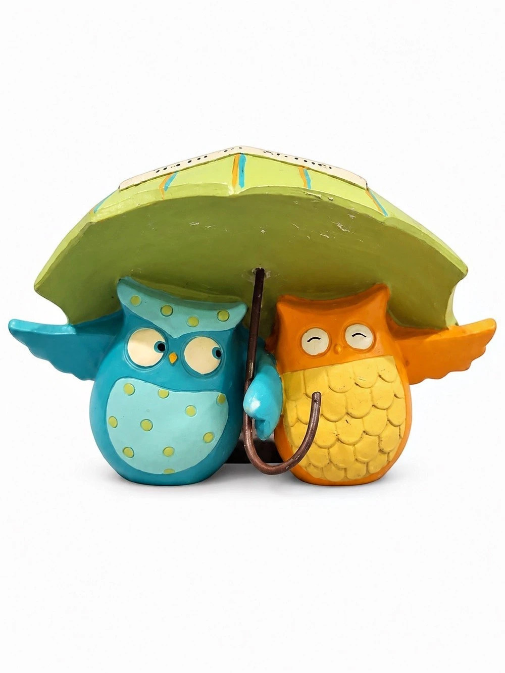 Blossom Bucket Deb Strain “Good Friends Rain or Shine” Owl Umbrella Figurine Dec
